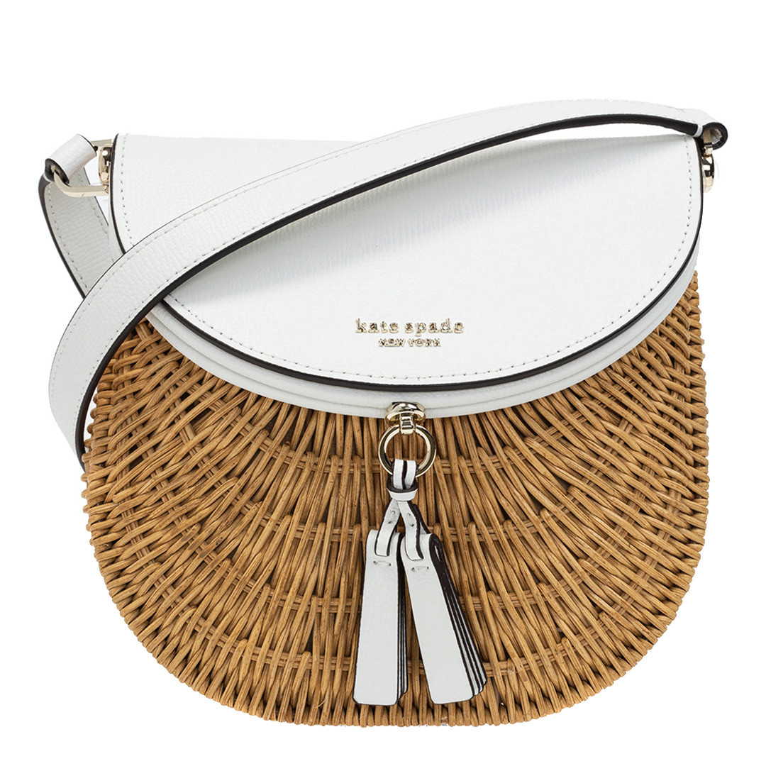 White Catch Wicker Medium Crossbody