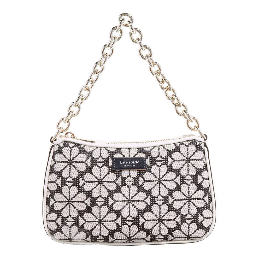 Charcoal Grey Multi Jolie Spade Flower Jacquard Small Convertible Crossbody