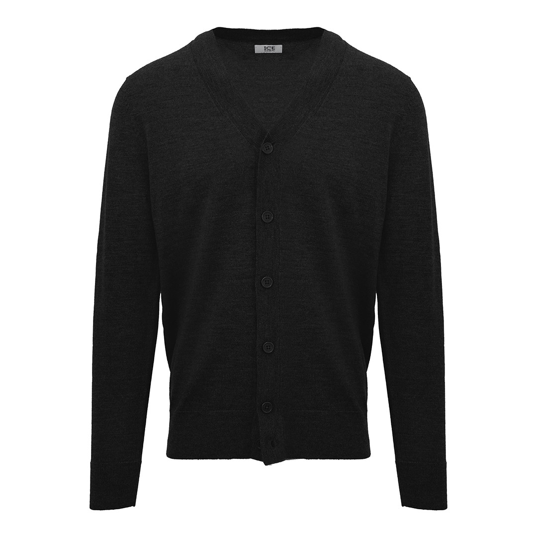 Black V-Neck Button Through Cardigan