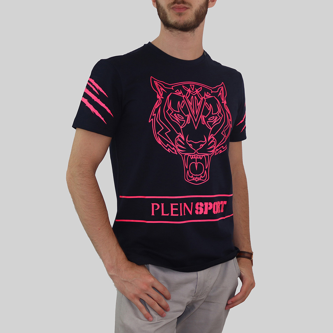 Navy Plein Sport Graphic T-Shirt