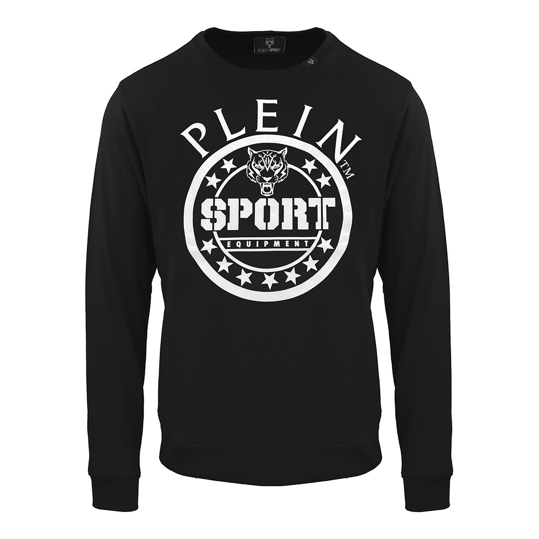 Black Plain Crew Neck Jumper