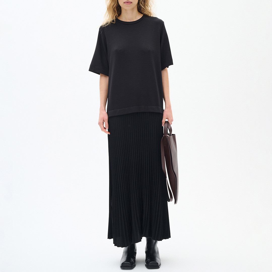 Black Laicent Vincent Plisse Dress