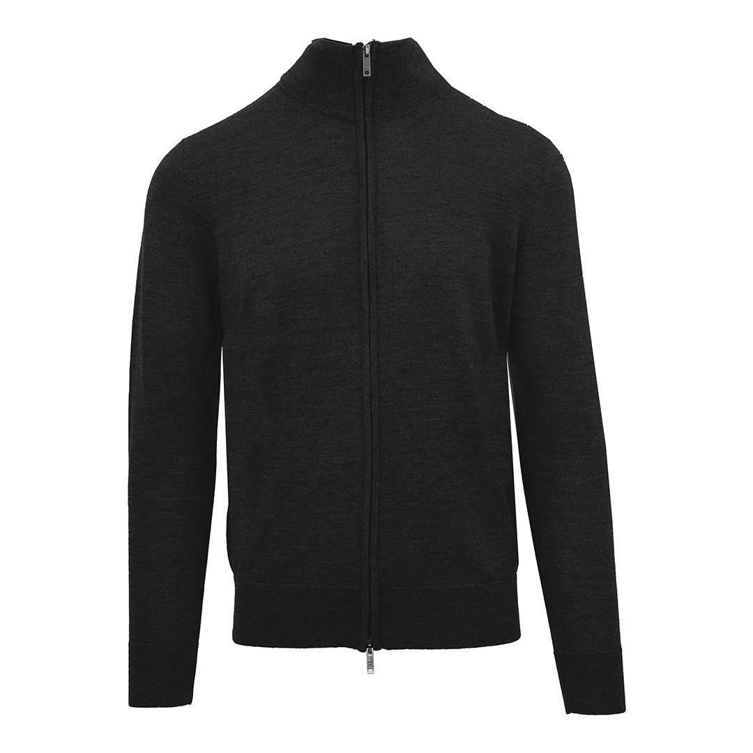 Black Turtle Neck Zip Through Jacket