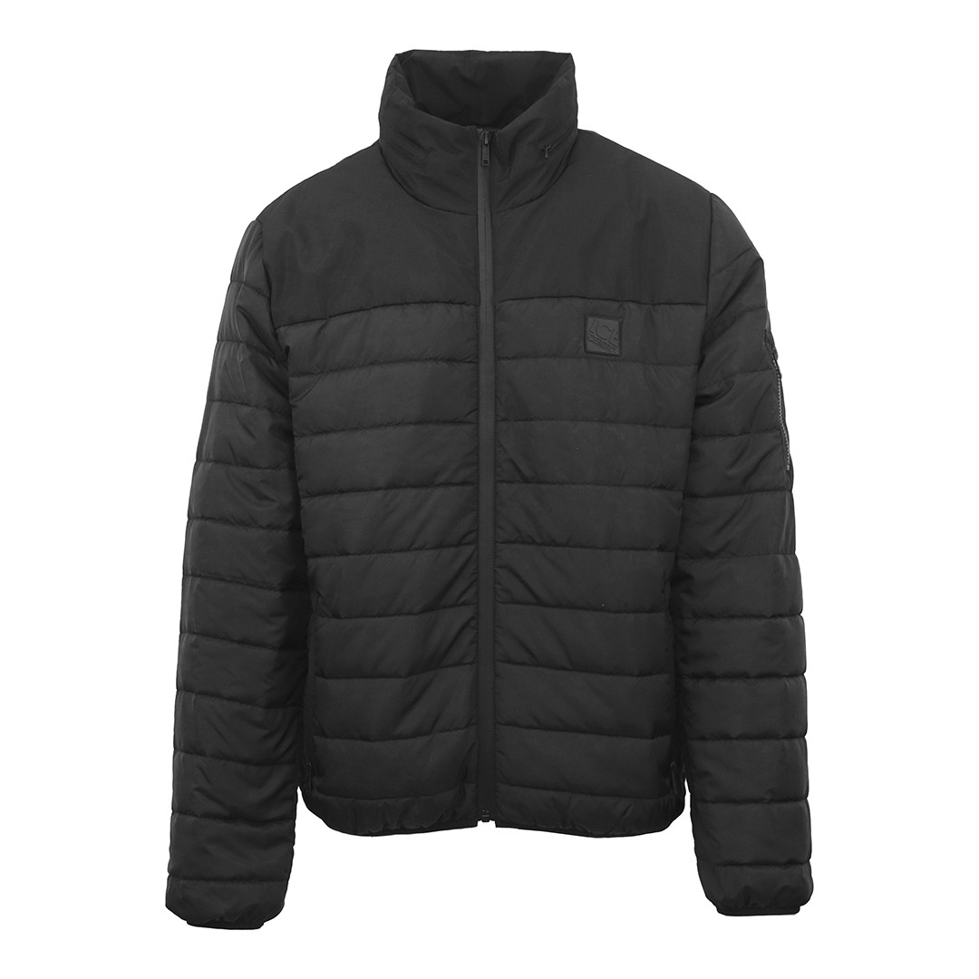 Black Funnel Neck Padded Jacket