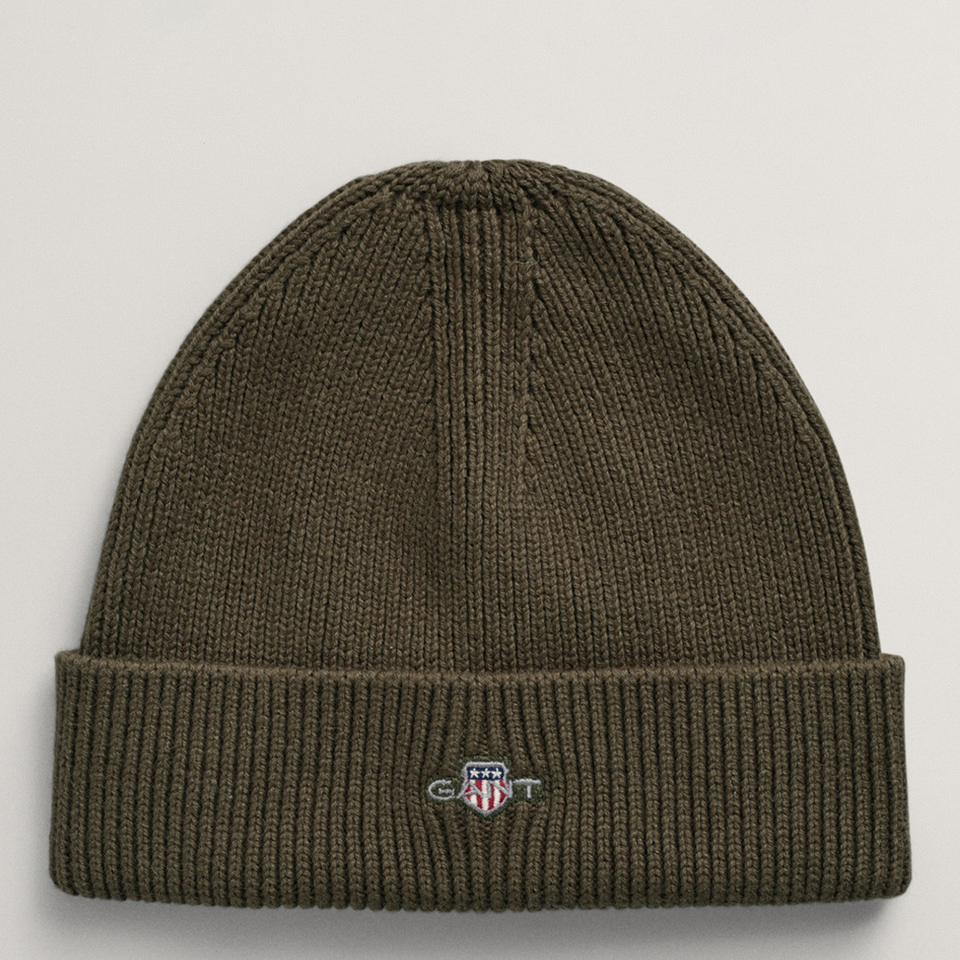 Green Shield Cotton Beanie