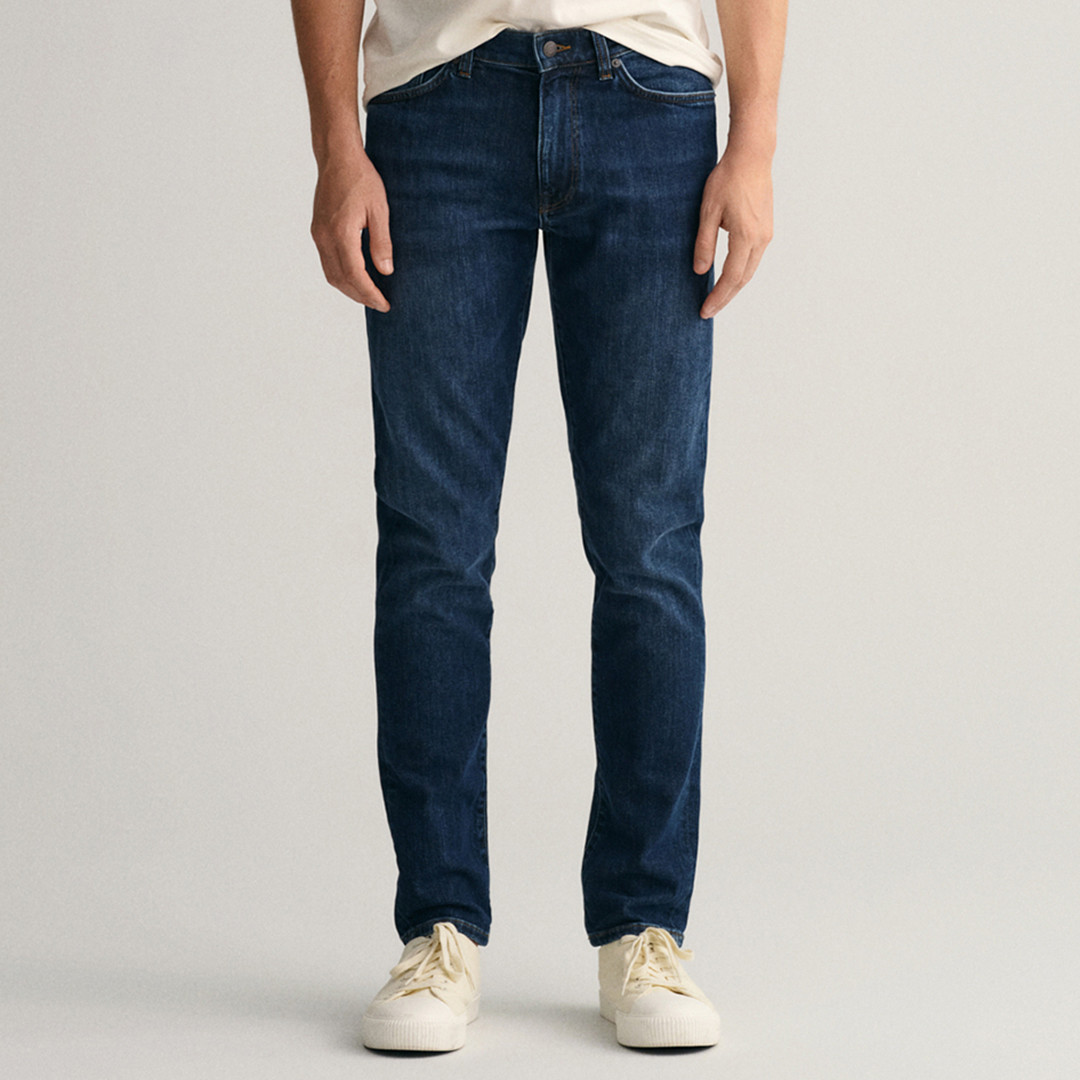 Dark Blue Hayes Straight Jeans