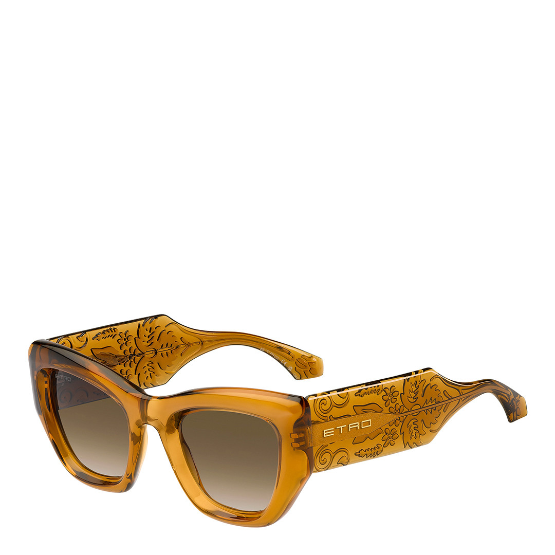 Amber Gold Rectangular Sunglasses 51mm