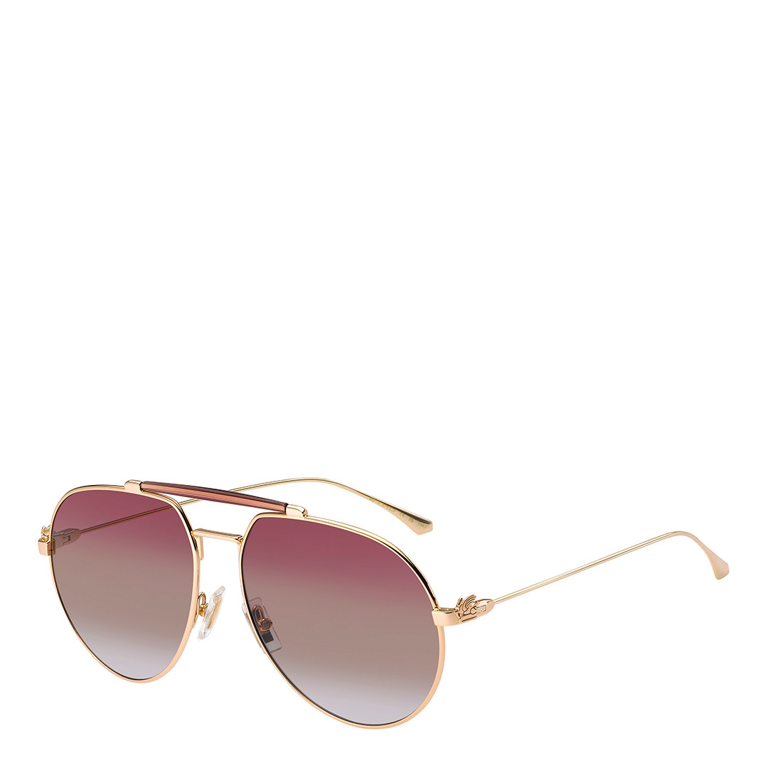 Rose Gold Pilot Sunglasses 61mm