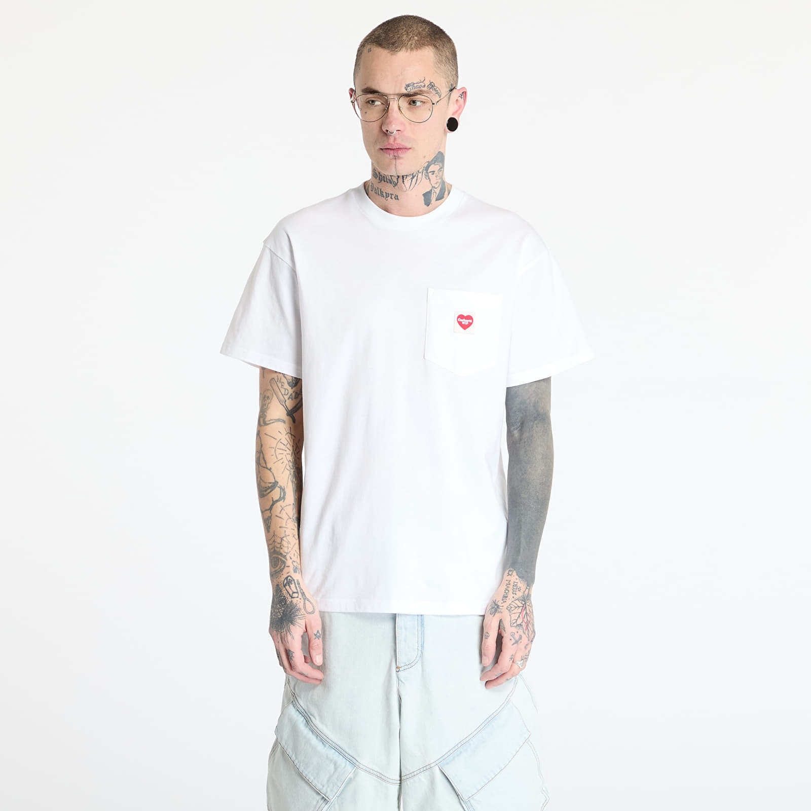 T-shirt Carhartt WIP S/S Pocket Heart T-Shirt UNISEX White/ Red M