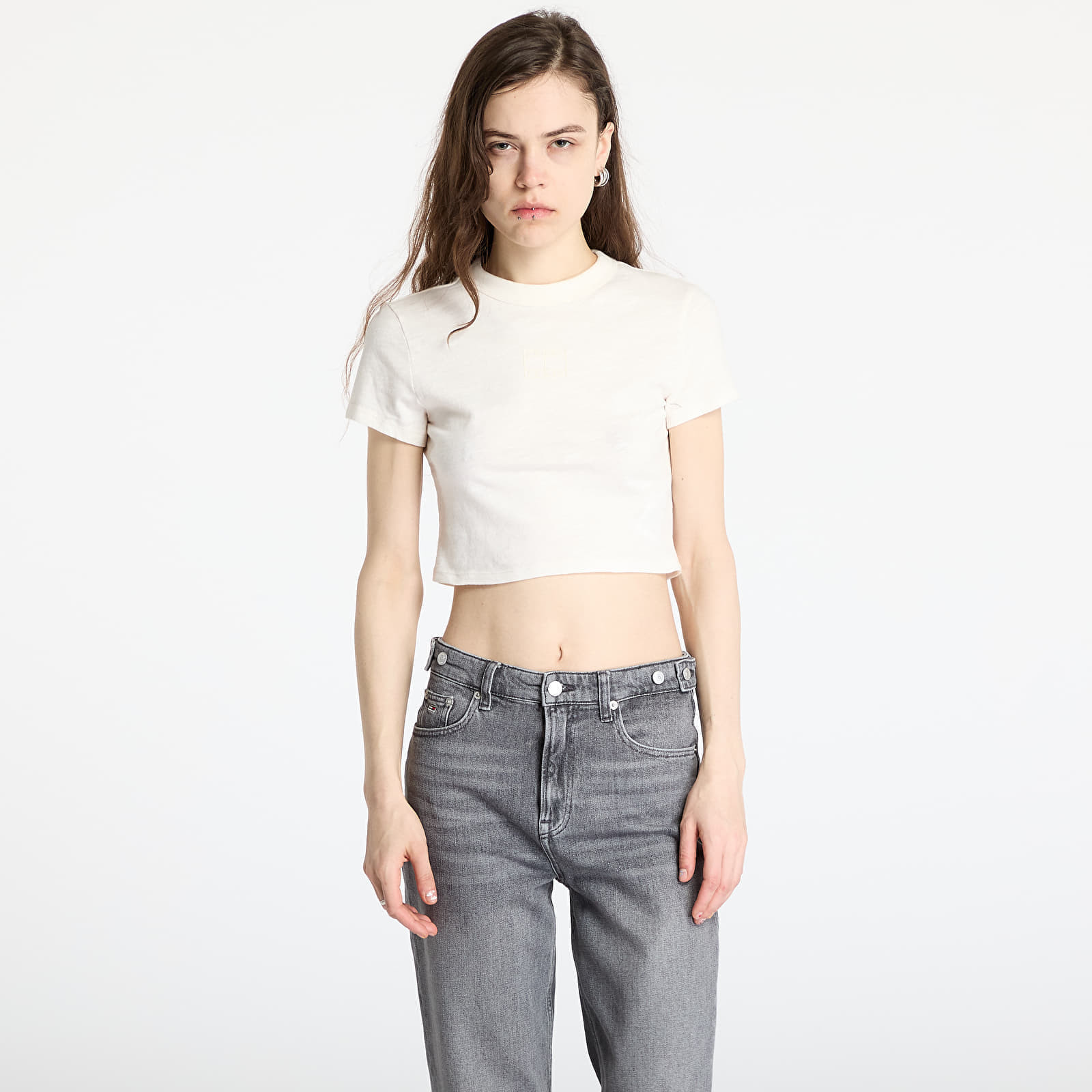 T-shirt Tommy Jeans Slim Crop Ton T-Shirt White XS