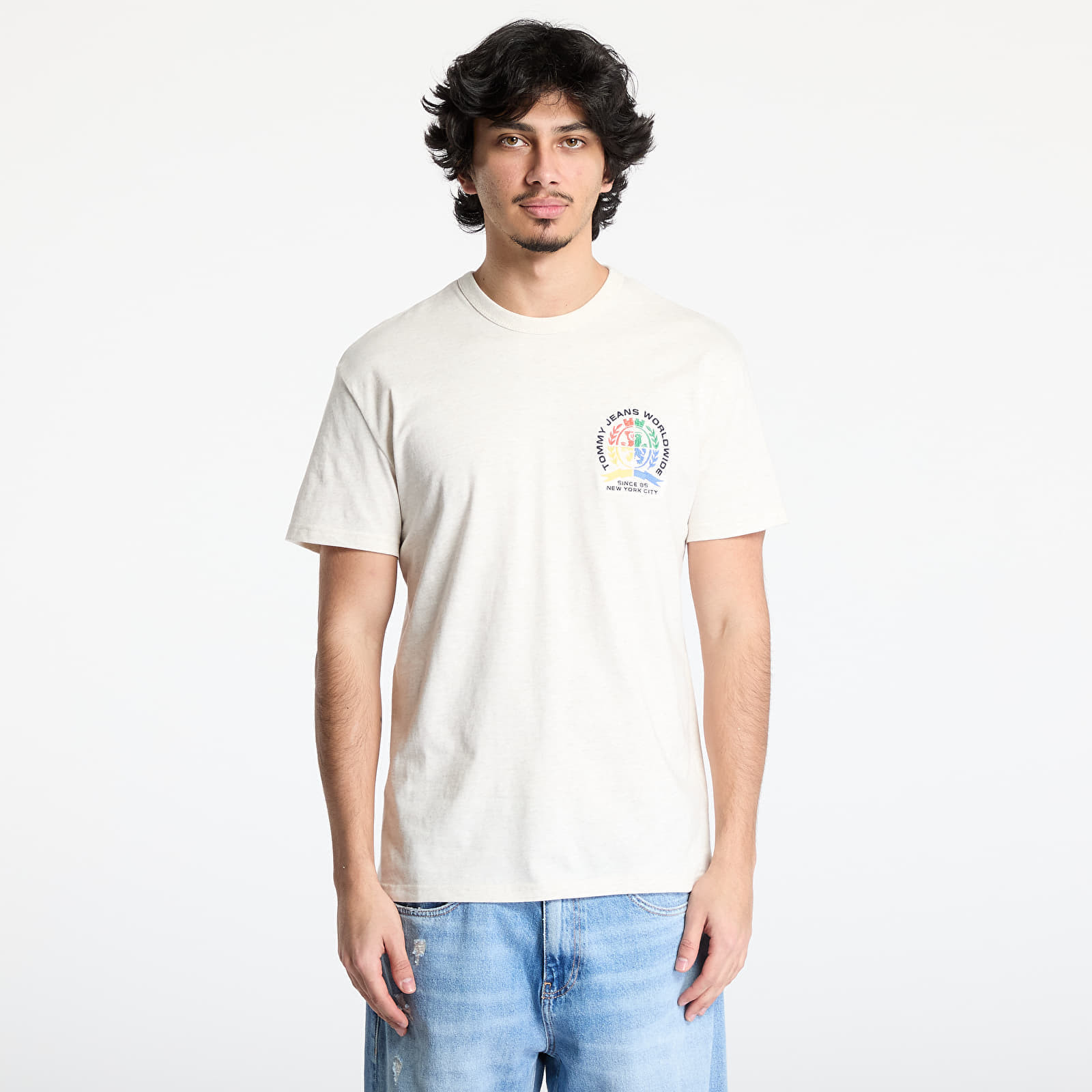 T-shirt Tommy Jeans Regulat Pop Crest Tee Beige S