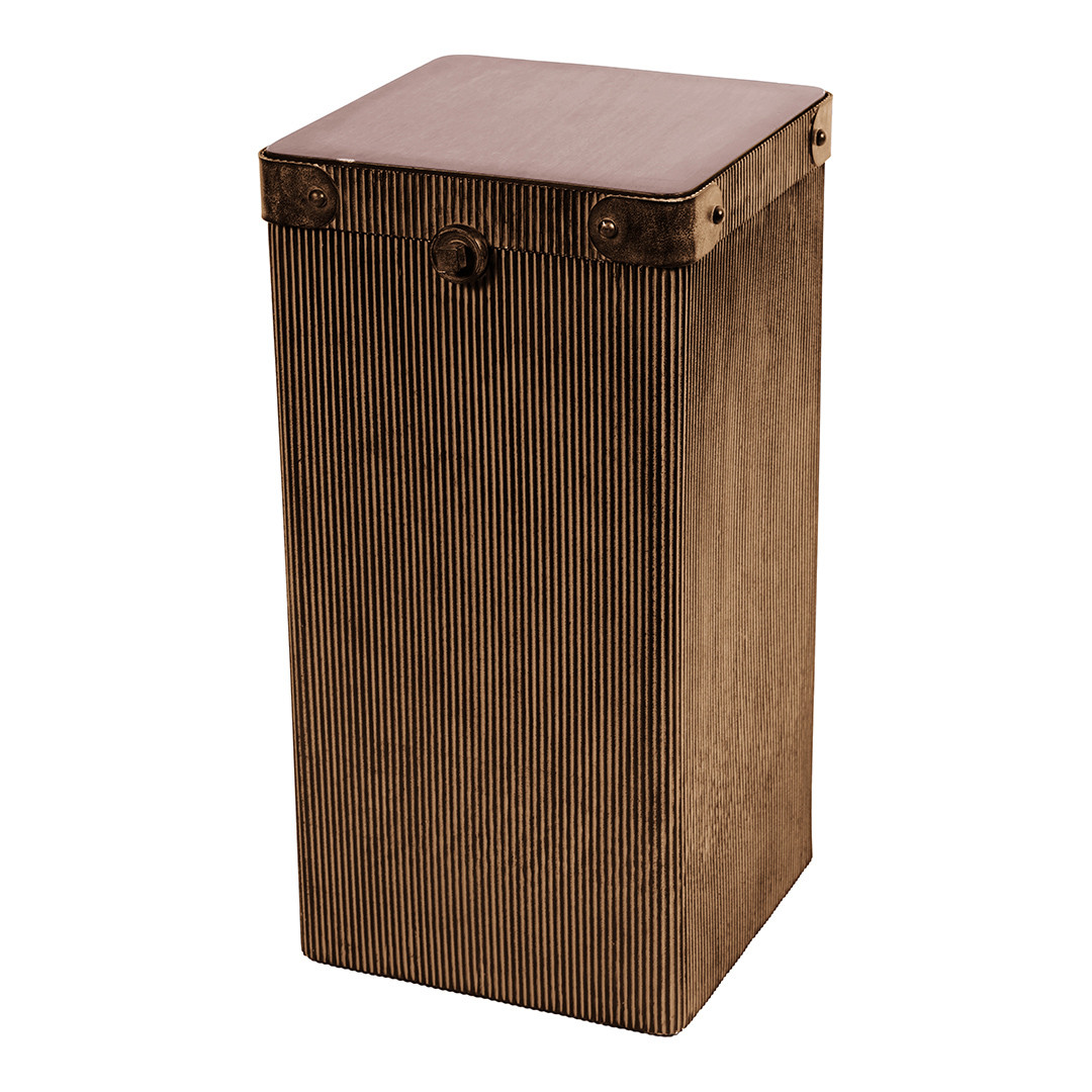 Hunter Corrugated Gold Side Table