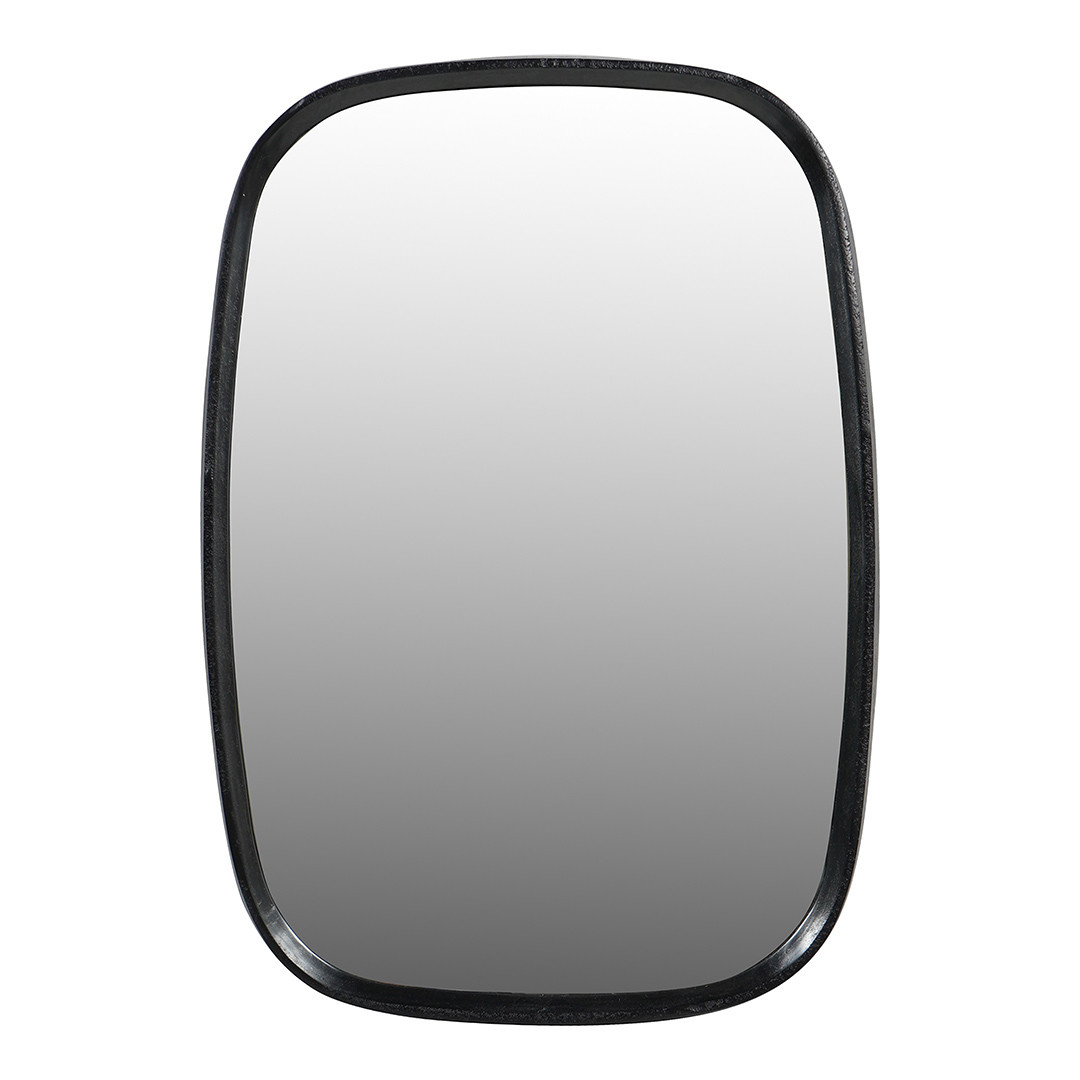 Lloyd Dark Graphite Textured Aluminium Mirror Small