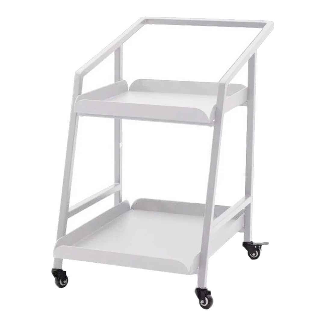 Aluminium 2 tier Trolley White