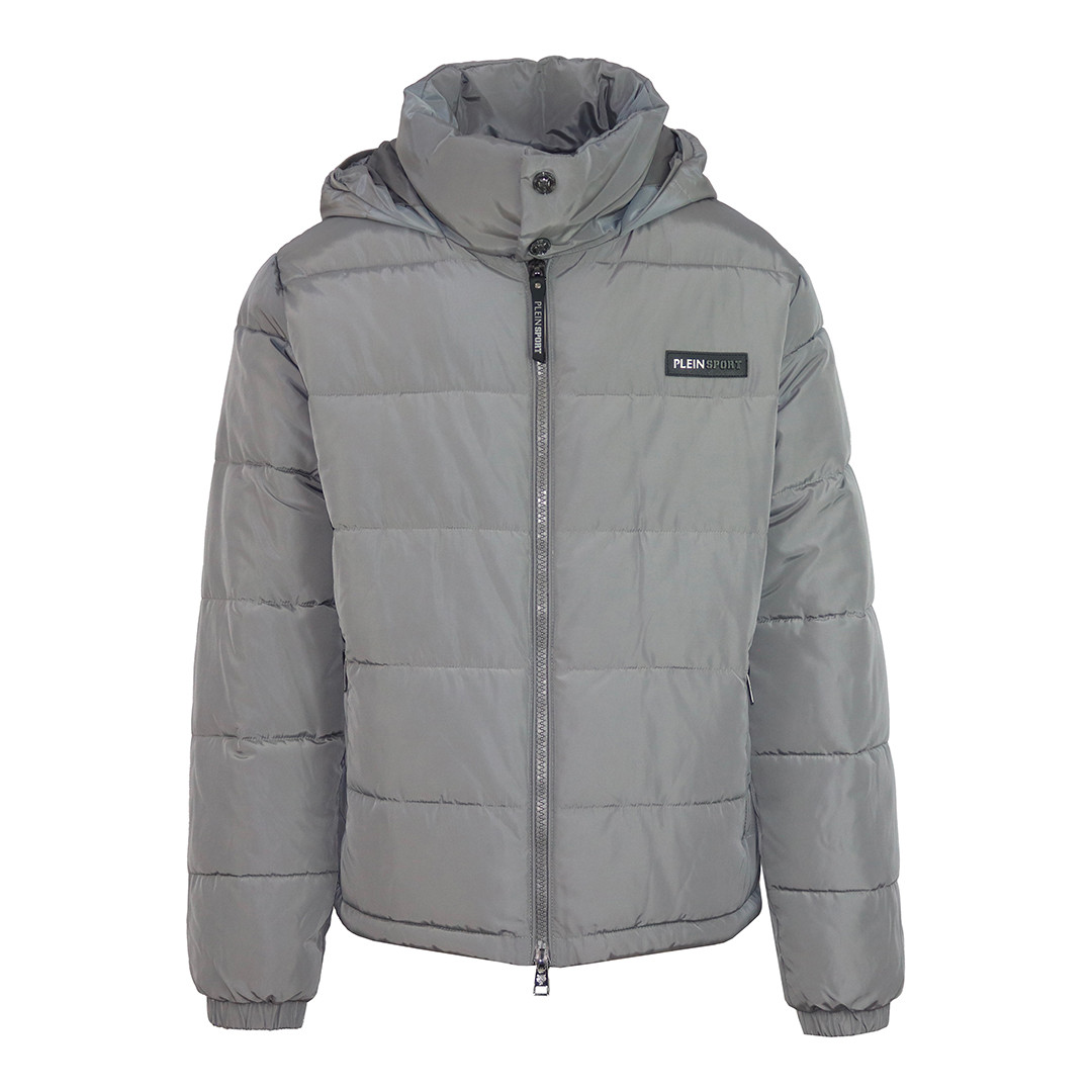 Grey Hooded Lightweight Jacket