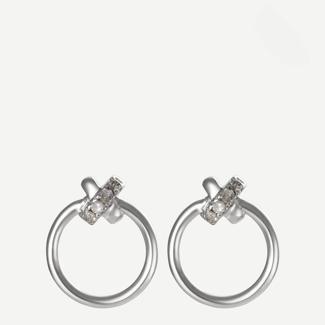 White Gold Clair de Lune Earrings