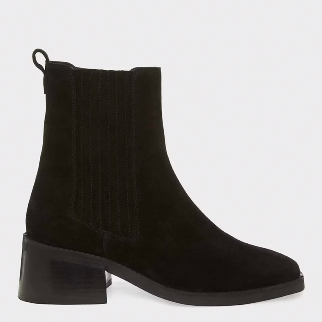 Black Fran Suede Ankle Boot