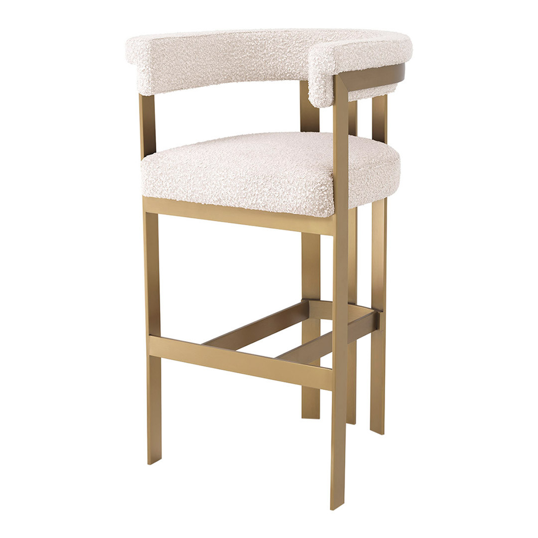 Clubhouse Bar Stool BouclÃ© Cream