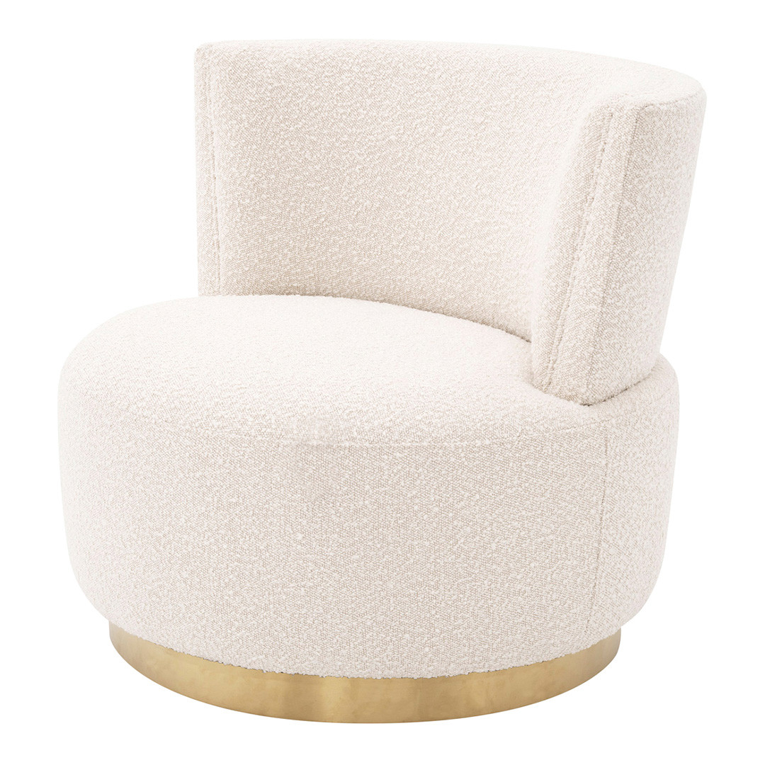 Alfonso Swivel Chair Boucle Cream