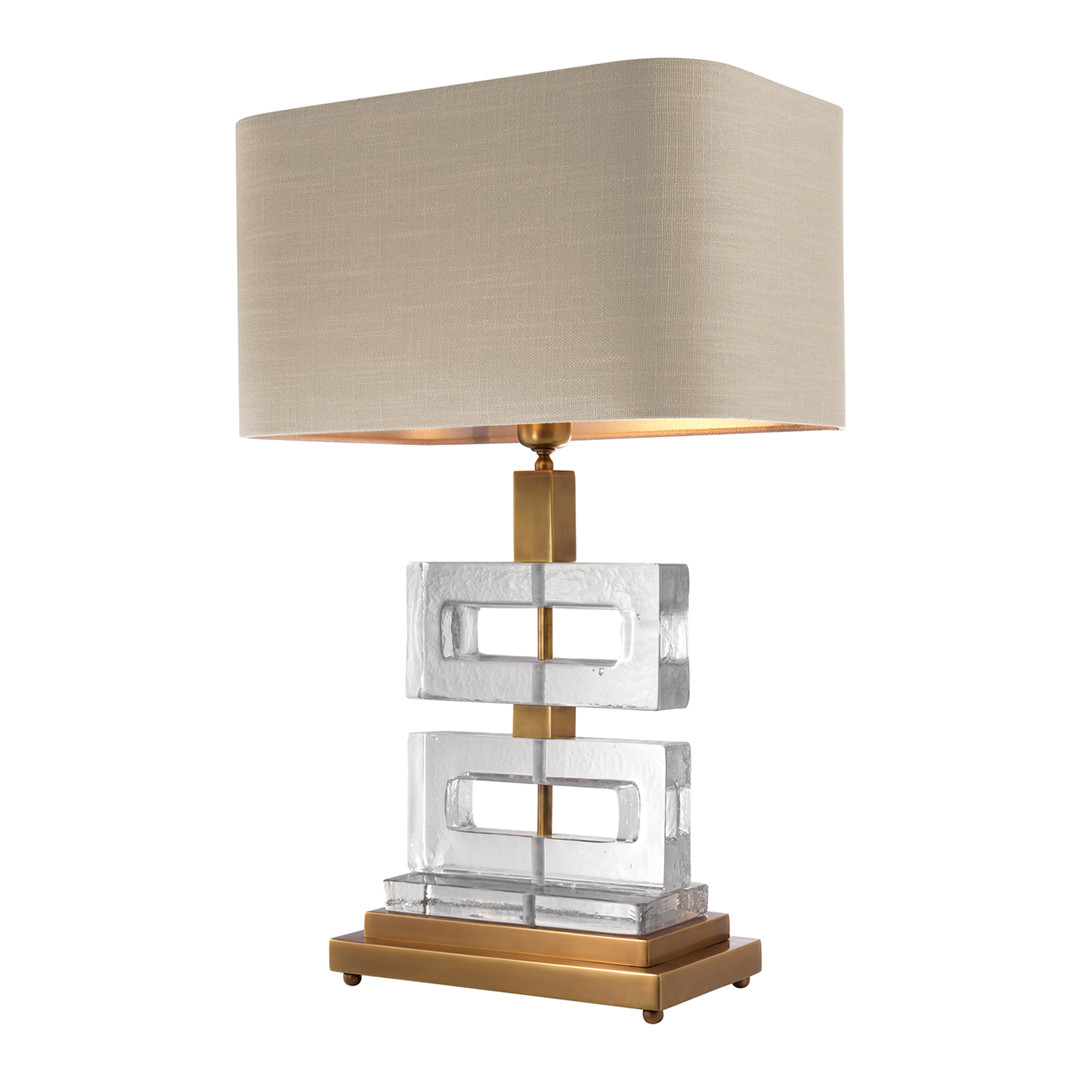 Umbria Table Lamp Vintage Brass incl shade