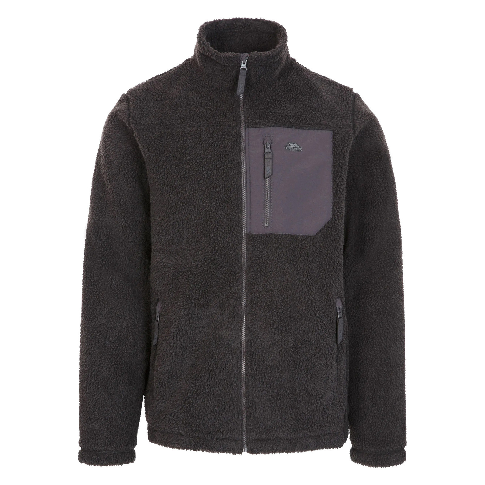 Fleece Jacket Buck Polyester Dark Grey