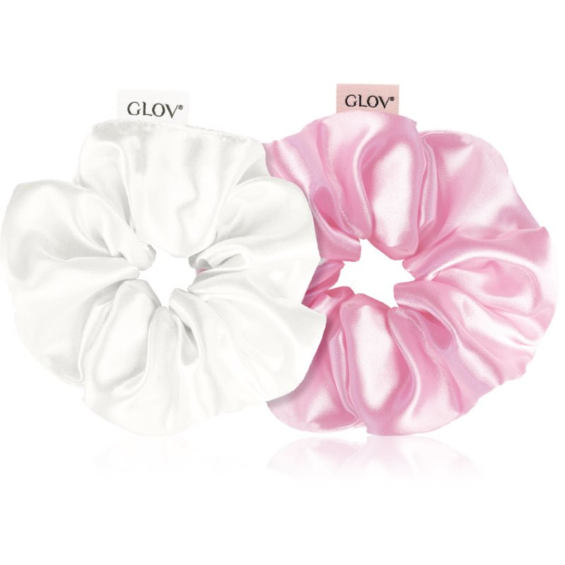 GLOV Satin Scrunchies M hair bands Beige/Pink 2 pc