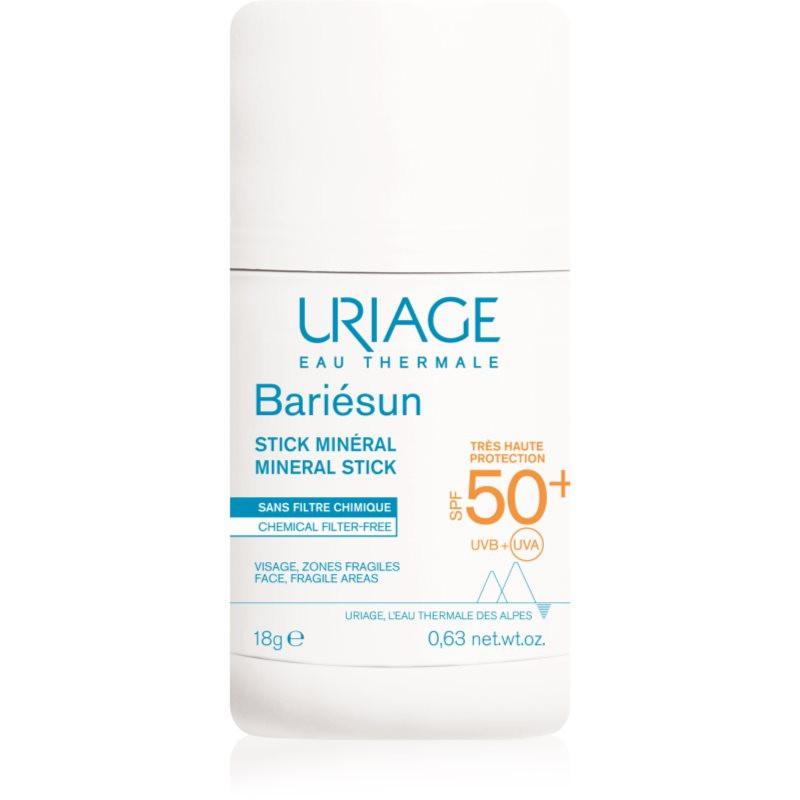 Uriage Bariésun Mineral Stick SPF 50+ protective mineral stick for sensitive areas SPF 50+ 18 g