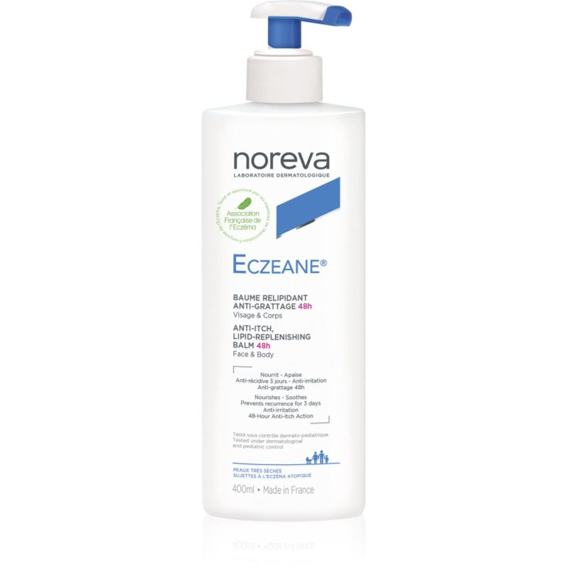 Noreva Eczeane Anti-Itch Lipid-Replenishing Balm 48H soothing cream for face and body 400 ml