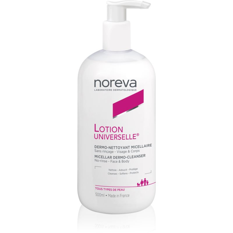 Noreva Lotion Universelle Micellar Dermo-Cleanser micellar lotion for face and body for sensitive skin 500 ml