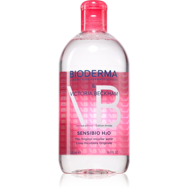 Bioderma Sensibio H2O Limited Edition by Victoria Beckham soothing cleansing micellar water (limited edition) 500 ml