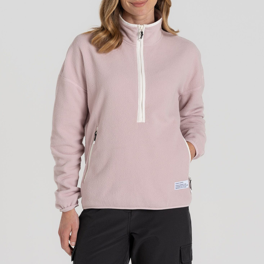 Pink CO2 Renu Half Zip Fleece