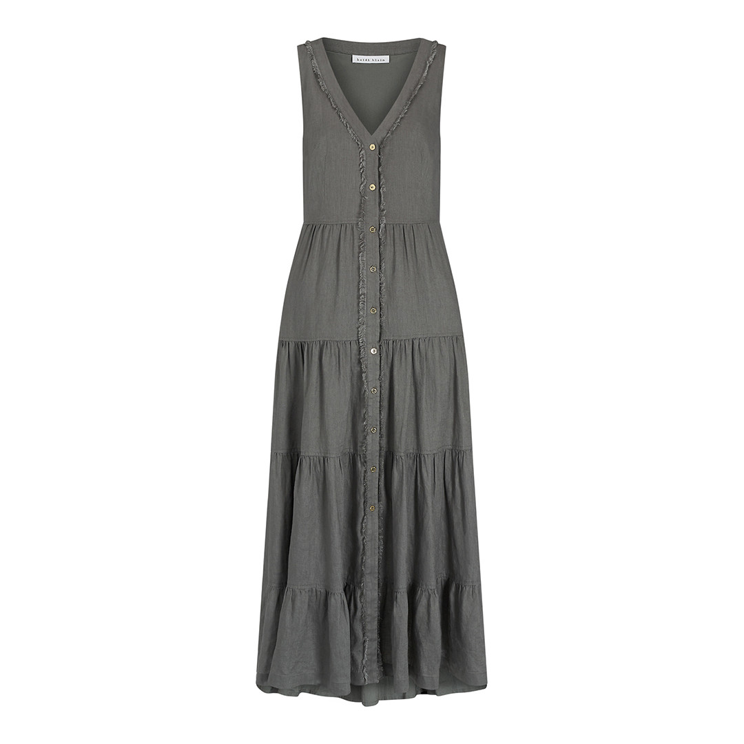 Lake Maggiore V-Neck Sleeveless Maxi Dress