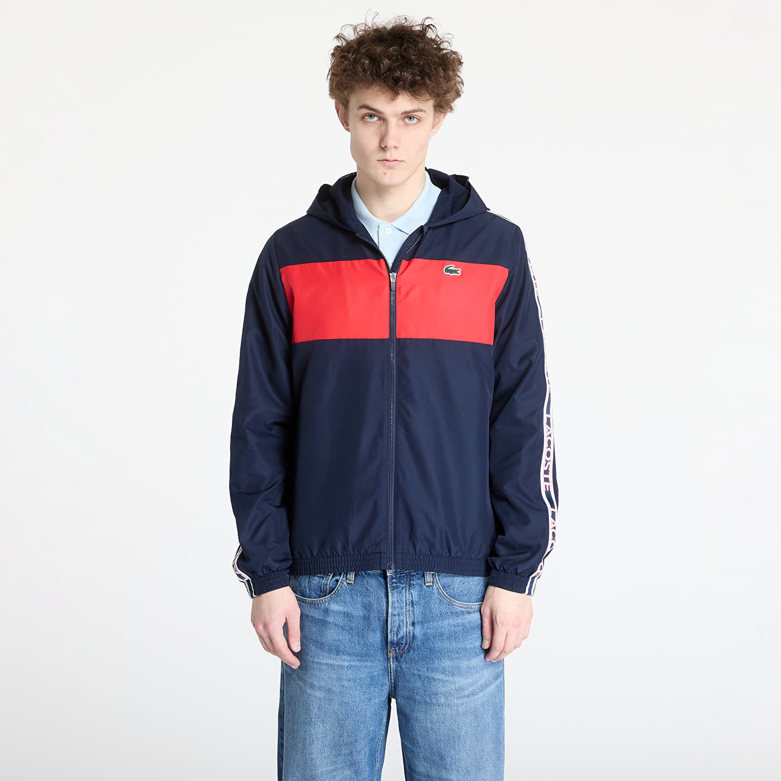 Jacket LACOSTE Diamond Weave Jacket Navy Blue/ Grenadine L