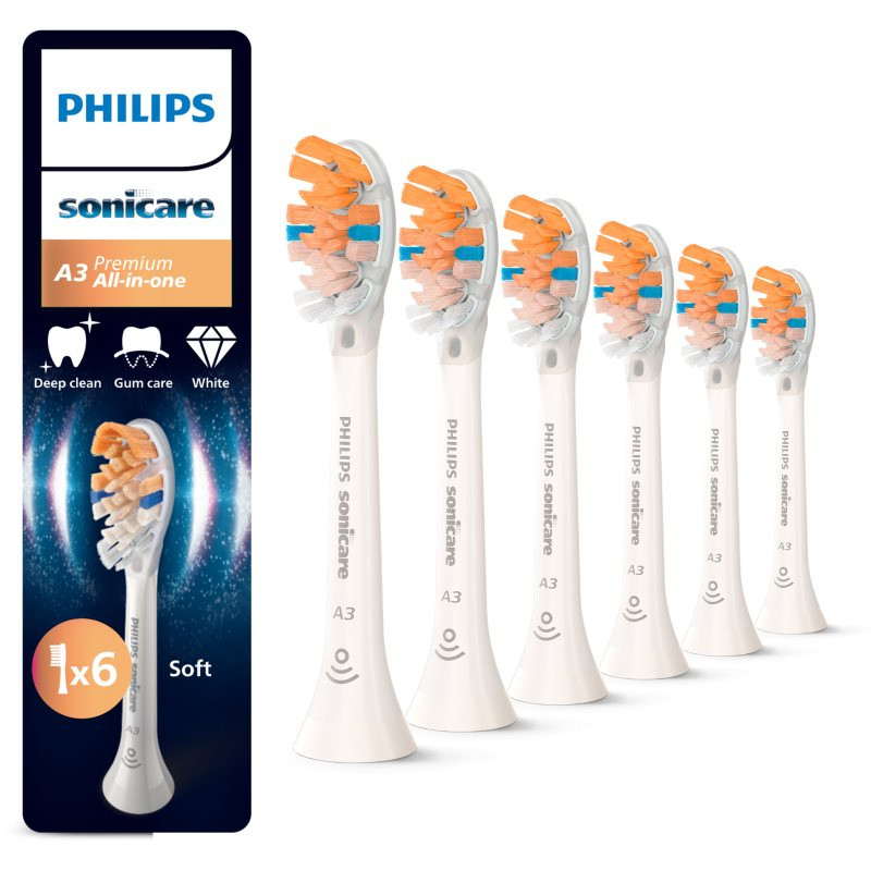 Philips Sonicare Premium All-in-One HX9096/87 toothbrush replacement heads White 6 pc