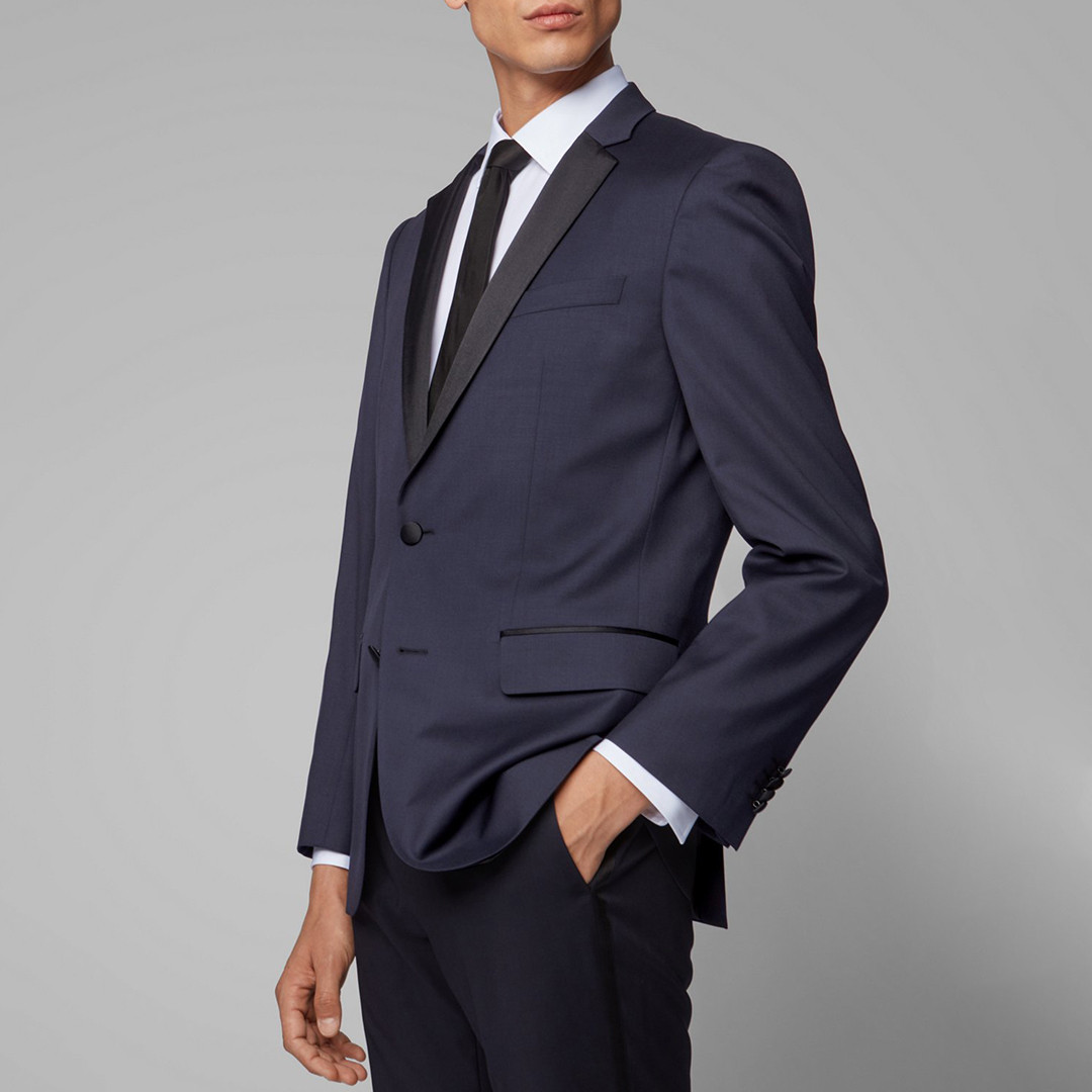 Dark Blue Hence Wool Suit Jacket