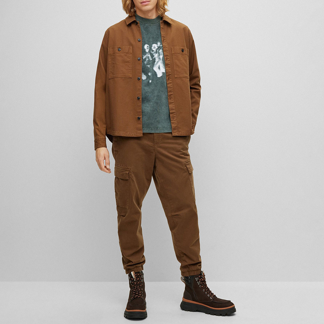 Brown Sisla Cotton Blend Cargos