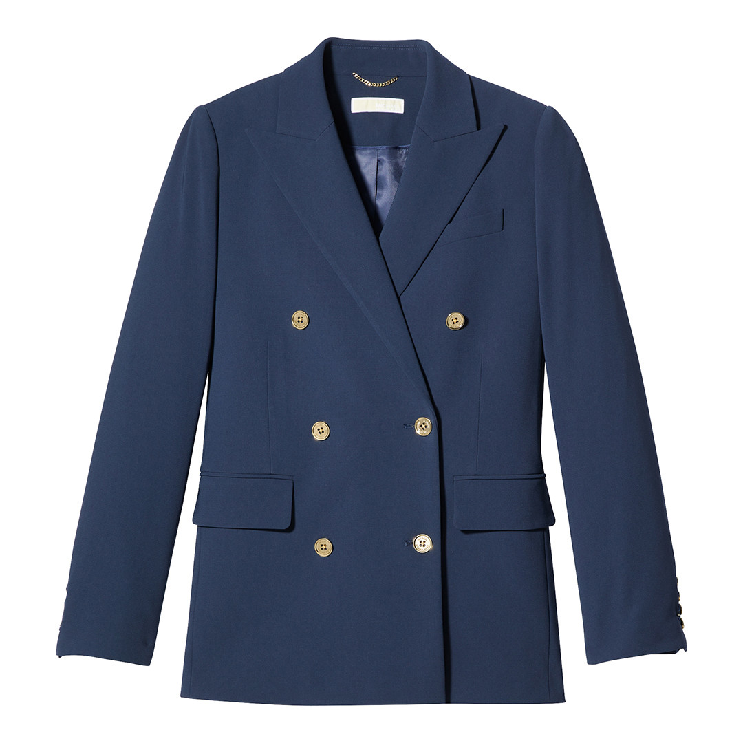 Navy Crepe Blazer