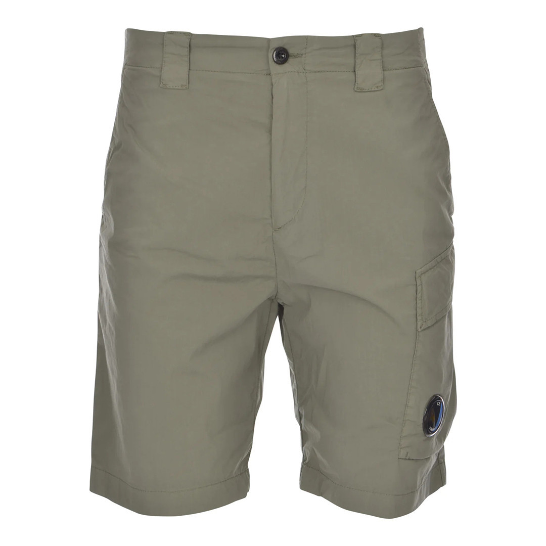 Khaki 50 Fili Cargo Stretch Cotton Blend Shorts