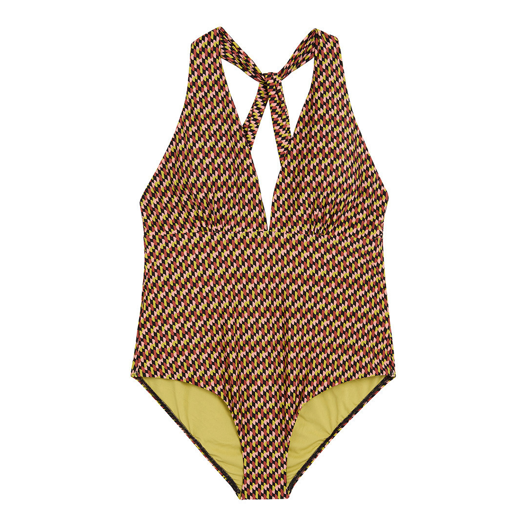 Yellow Nomadic Lights Plunge Swimsuit