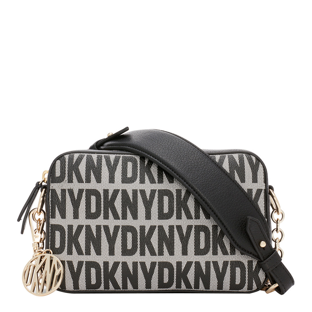 Black Logo Seventh Avenue Small Crossbody Handbag