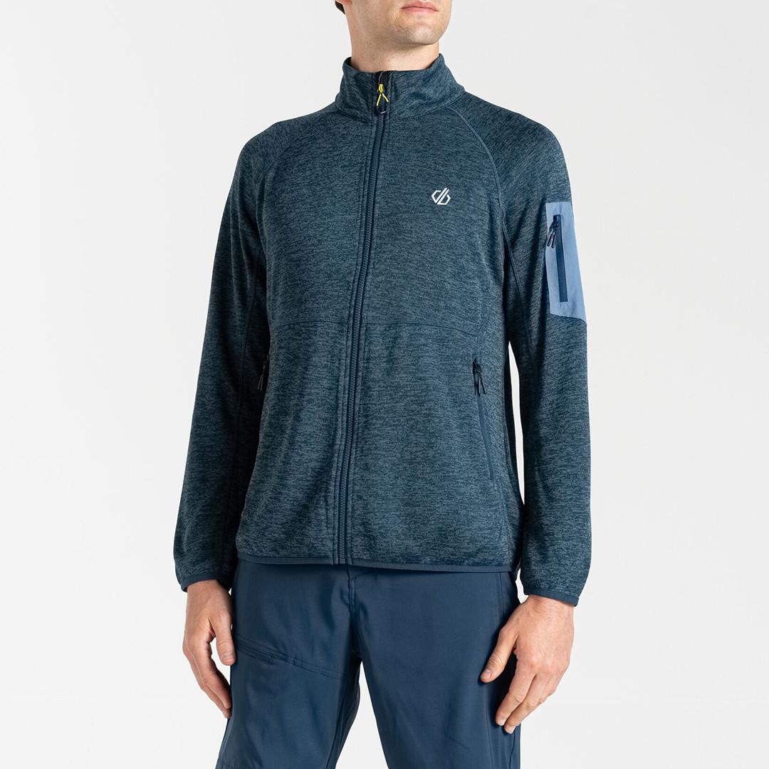 Mid Blue Zip Through Fleece