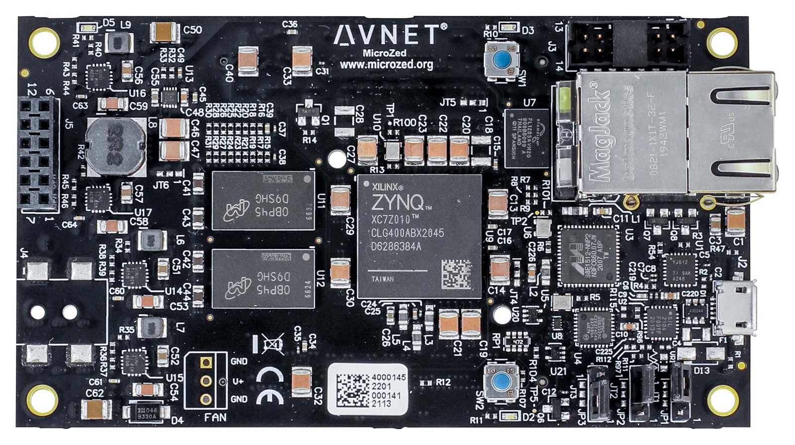 Avnet Aes-Z7Mb-7Z010-Som-G/rev-H Eval Board, Zynq-7000, ARM, Cortex-A9