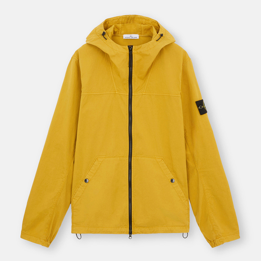 Yellow Zip Cotton Blend Overshirt