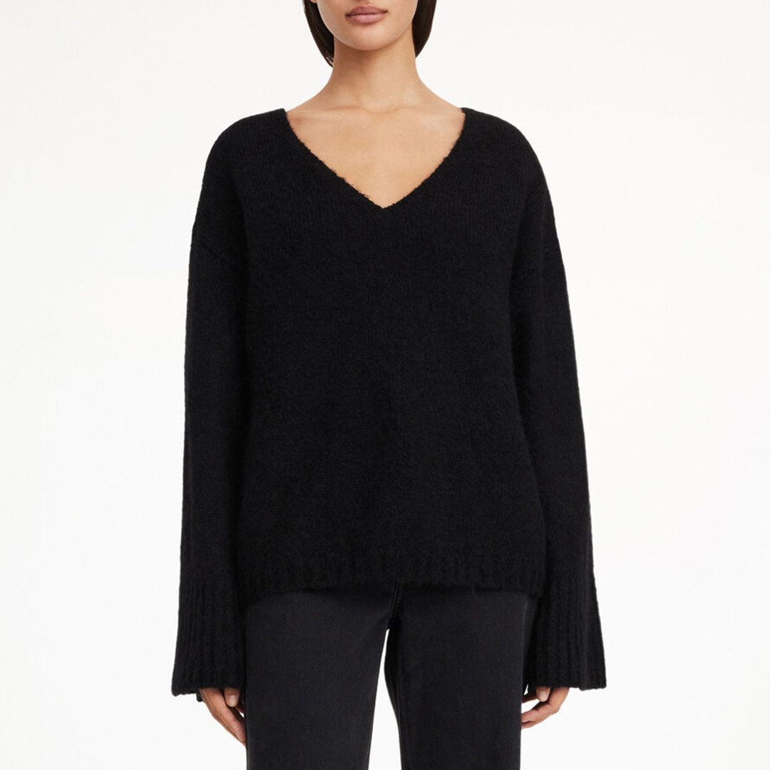 Black Cimone Wool Blend Jumper