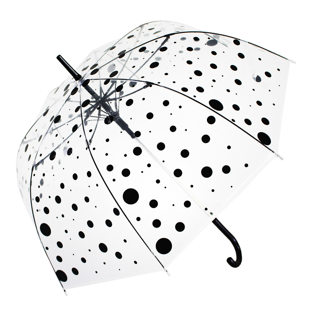 Green Black Polka Dot Umbrella