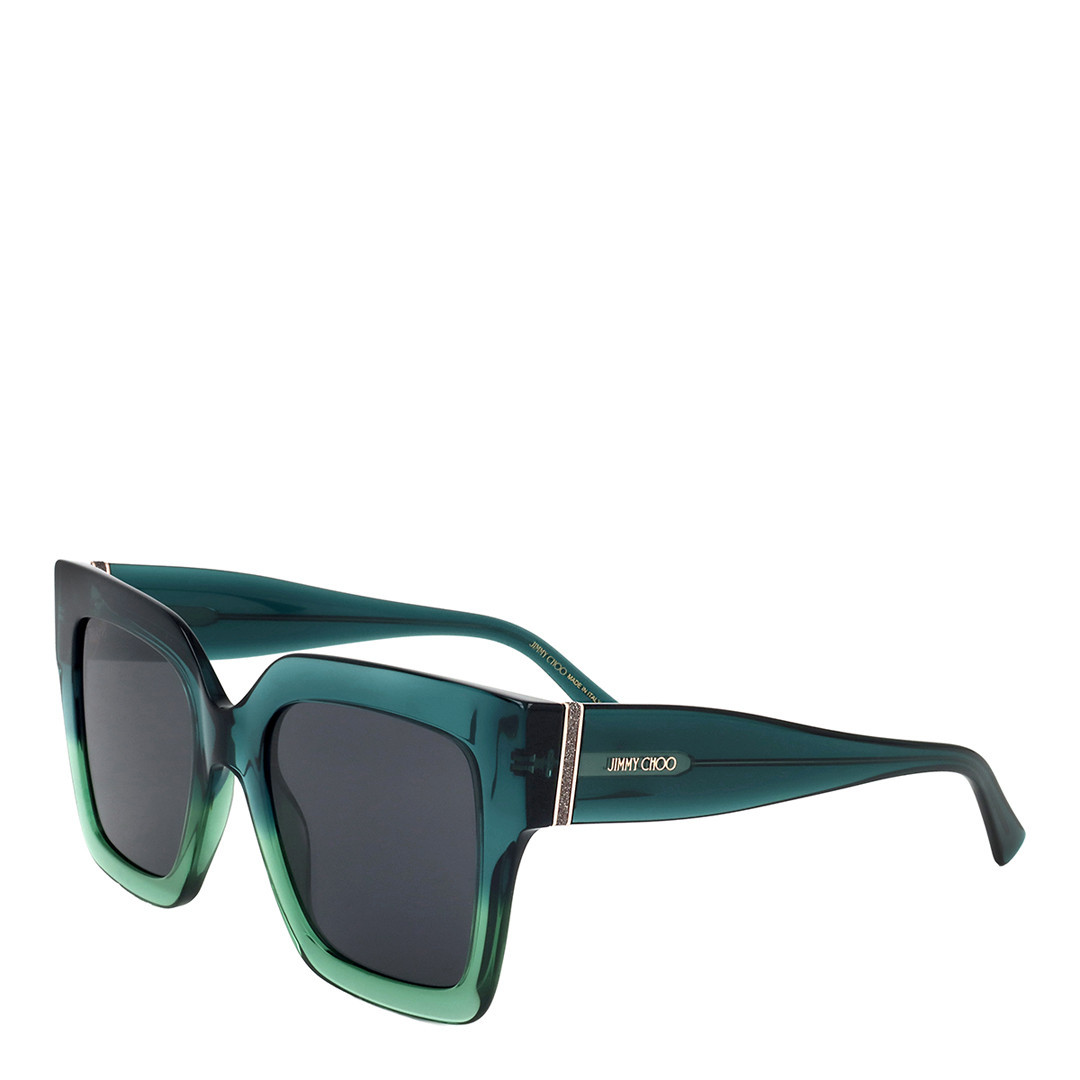 Gold Green Square Sunglasses 52mm