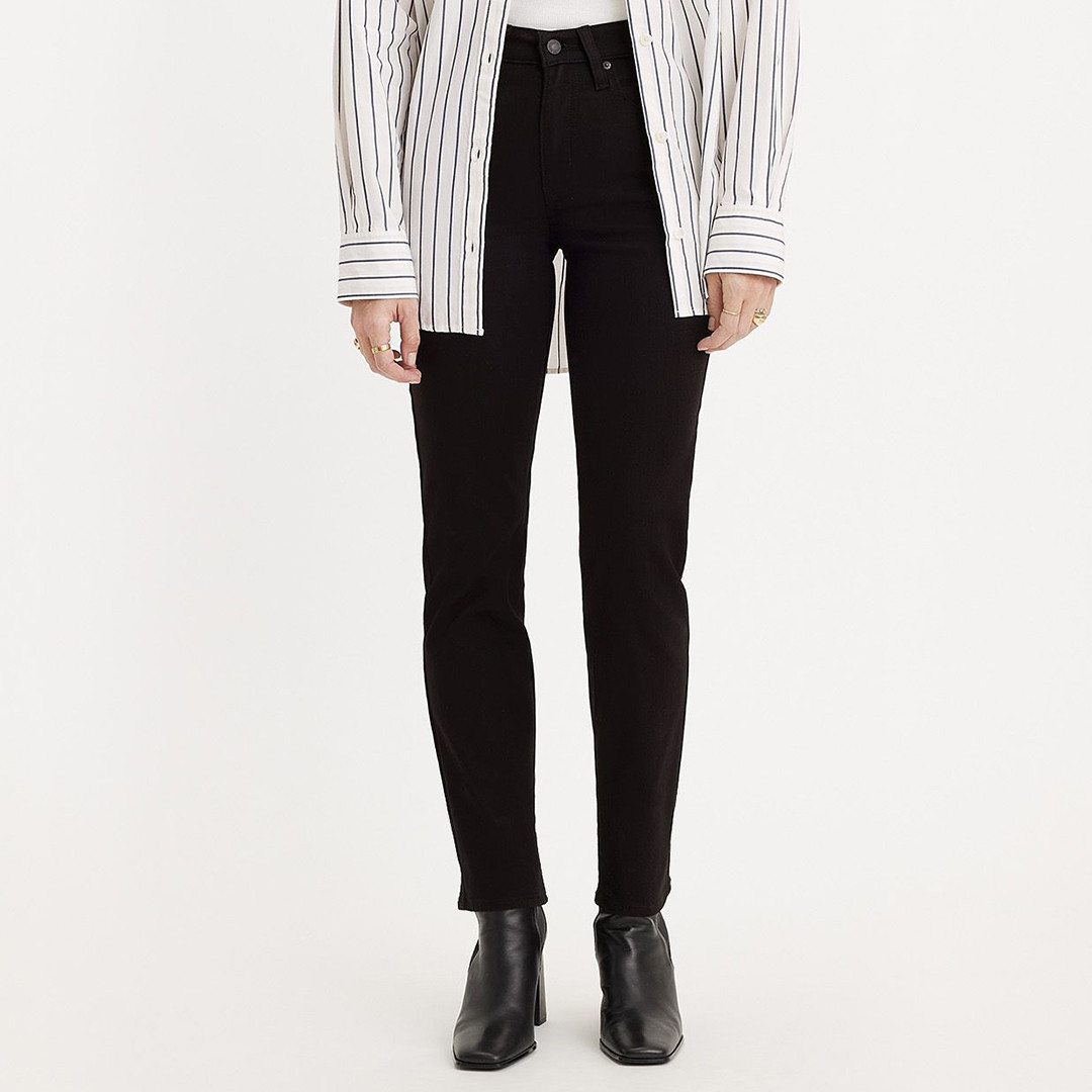 Black 724™ High Rise Straight Stretch Jeans