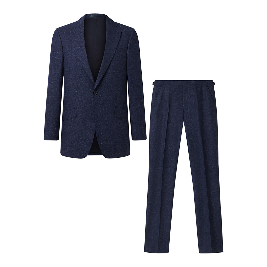 Blue 2 Piece Wool Suit
