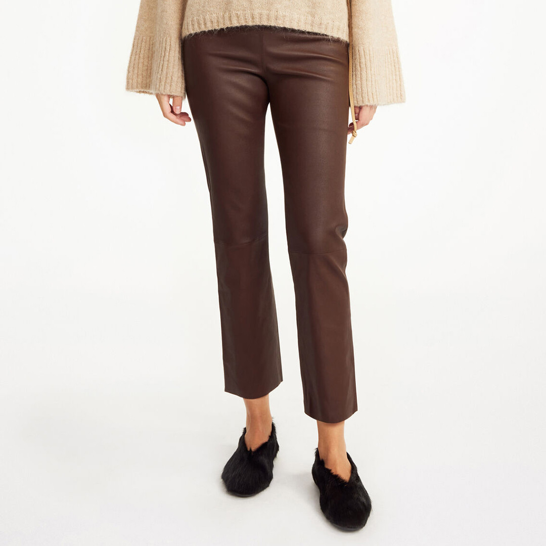 Chesnut Leather Florentina Trousers