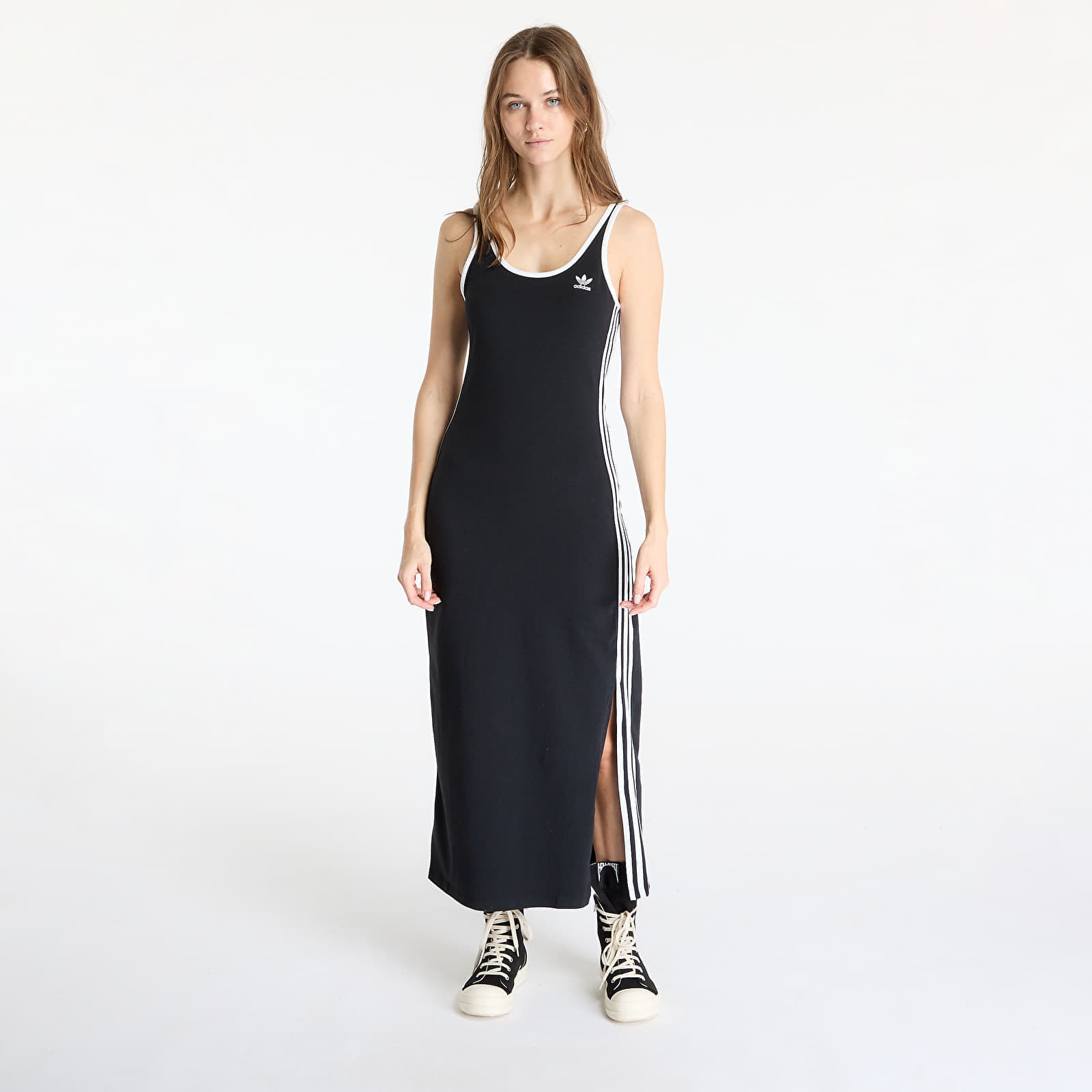 adidas Adicolor 3 Stripes Tank Dress Maxi Black/ White XL